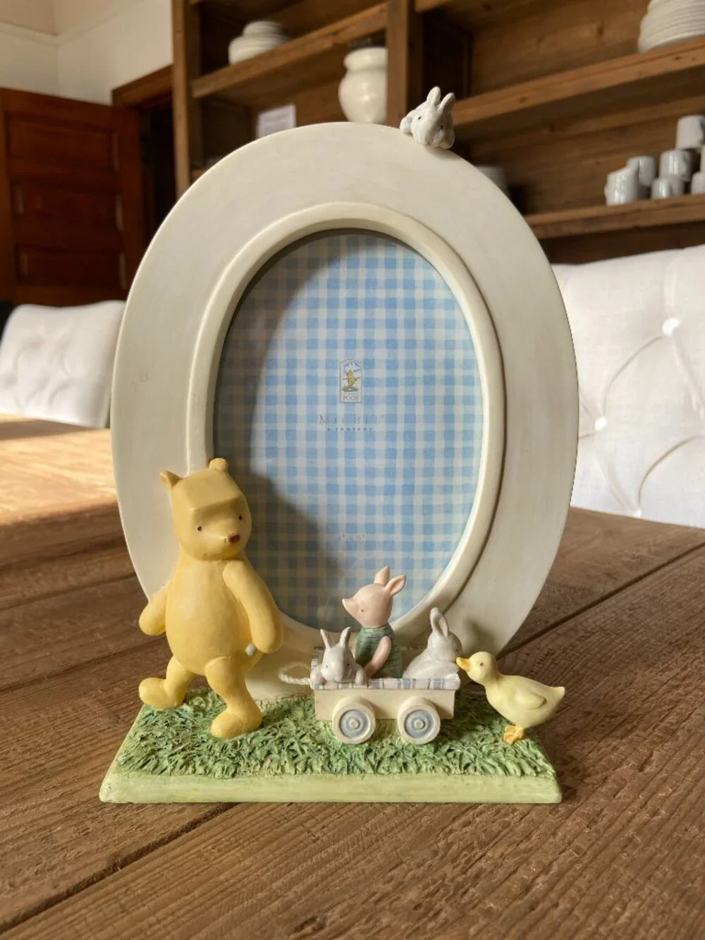 classic Winnie the Pooh picture frame, vintage Pooh nursery decor